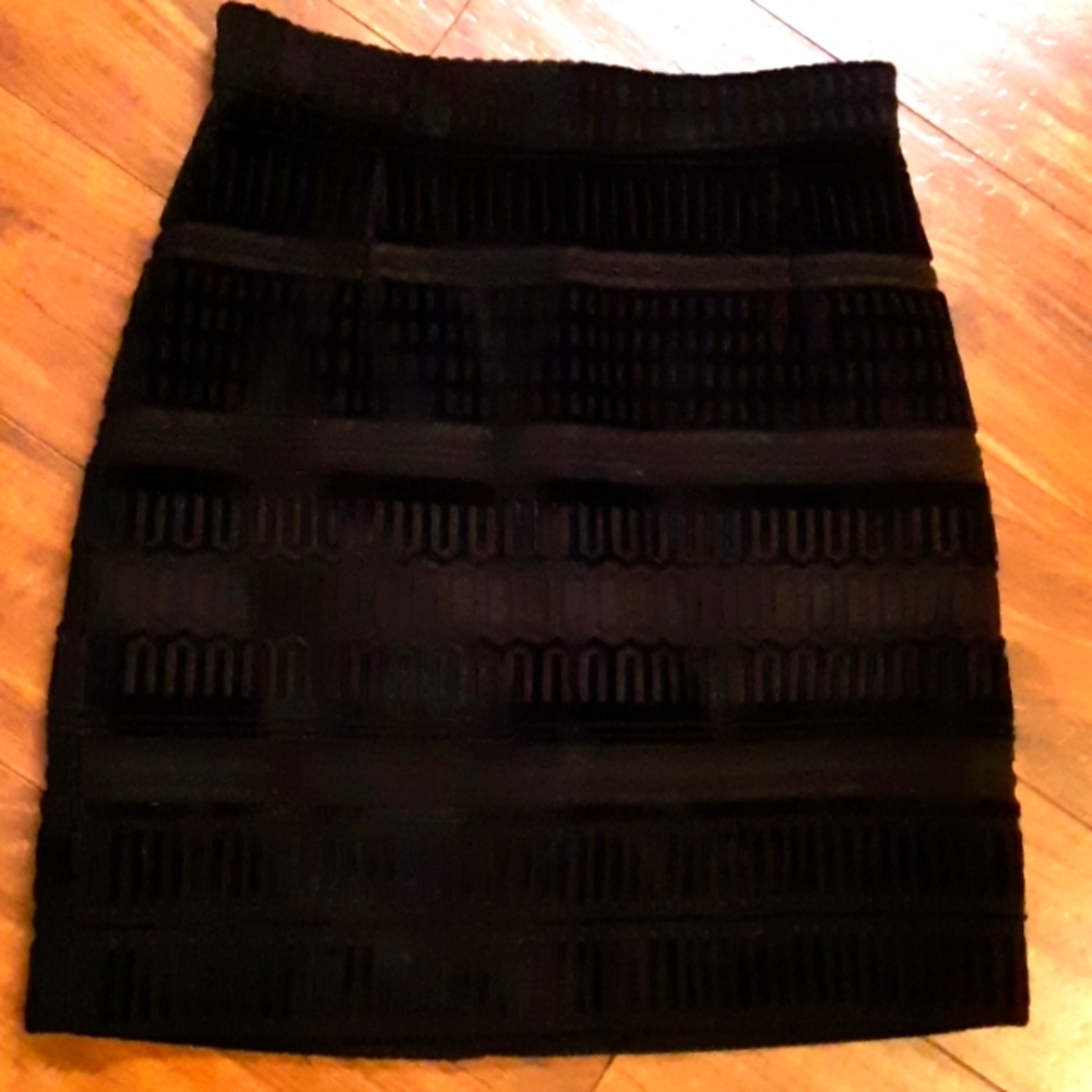 Proenza Schouler Black Velvet Textured Skirt/ Baja Mini Skirt